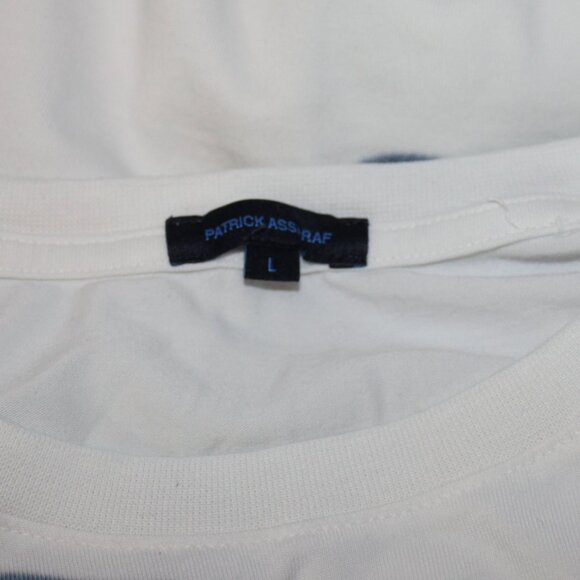 Patrick Assaraf Long Sleeve Blue  Tie Dye Tee crew neck  men size Large - Picture 4 of 7